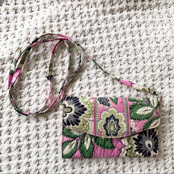 Vera Bradley Handbags - Vera Bradley Strap Wallet Priscilla Pink.